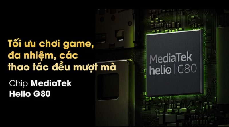 Cả hai đều dùng con chip MediaTek Helio G80 8 nhân